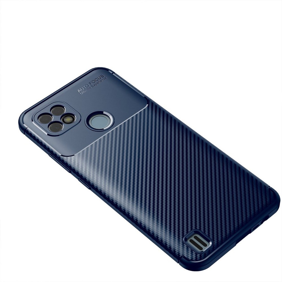  Realme C21 Kılıf Auto Focus Karbon Kapak - Lacivert