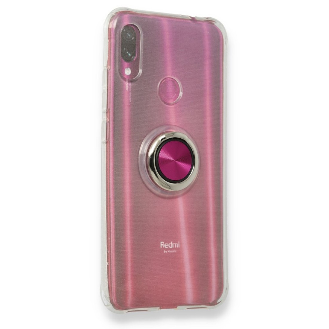  Xiaomi Redmi Note 7 Pro Kılıf Gros Yüzüklü Silikon - Pembe