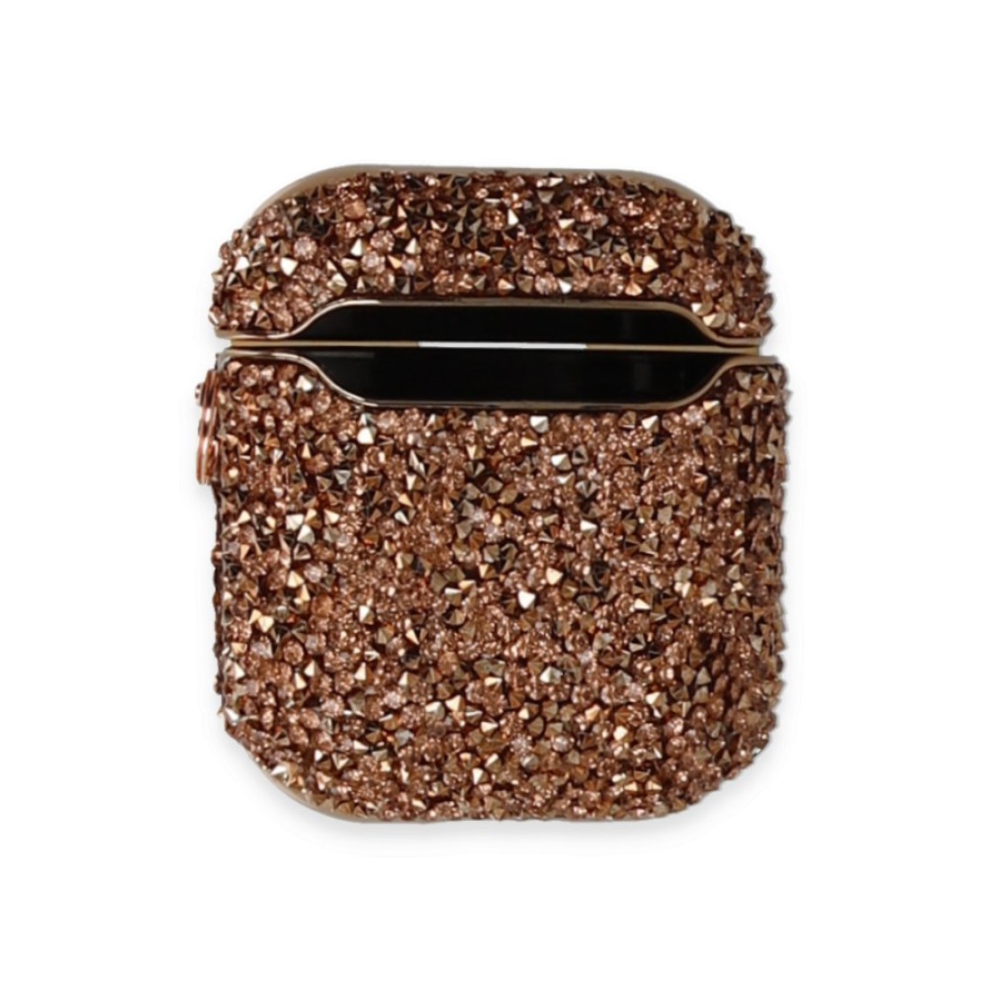 Airpods (1.nesil) Mira Taşlı Kılıf - Rose Gold
