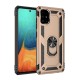  Samsung Galaxy A71 Kılıf Sofya Yüzüklü Silikon Kapak - Gold