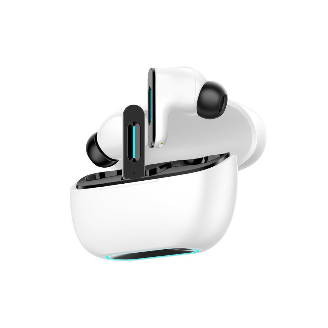  LS-518 Aktif Gürültü Engelleyici Özellikli TWS Airpods Kulaklık - Beyaz-Siyah