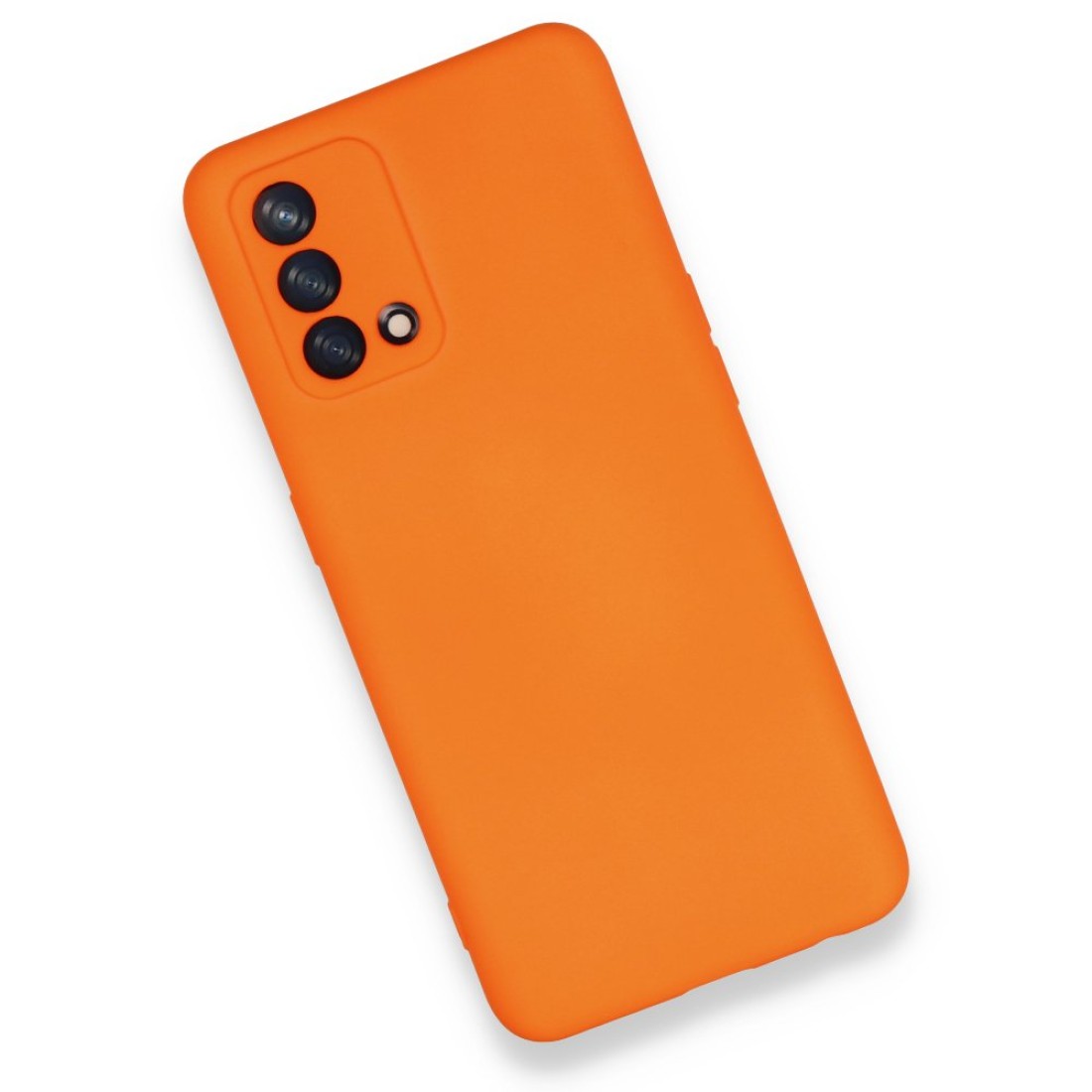  Oppo A74 4G Kılıf Nano içi Kadife Silikon - Turuncu