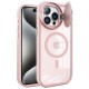  iPhone 15 Pro Max Kılıf Teleskop Lens Magsafe Silikon Kapak - Pembe