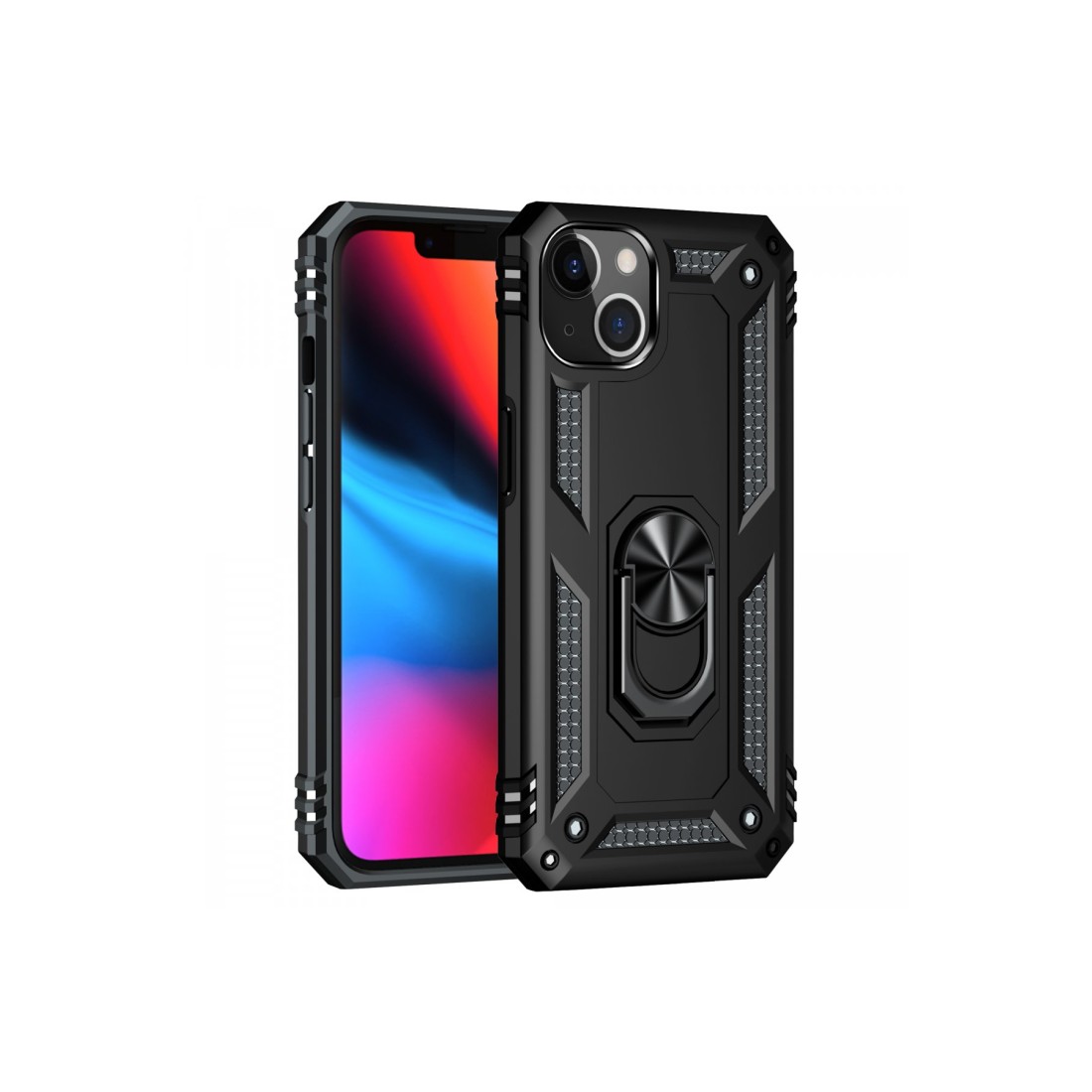 iPhone 13 Kılıf Sofya Yüzüklü Silikon Kapak - Siyah iPhone 13 Kılıf Sofya Yüzüklü Silikon Kapak - Siyah