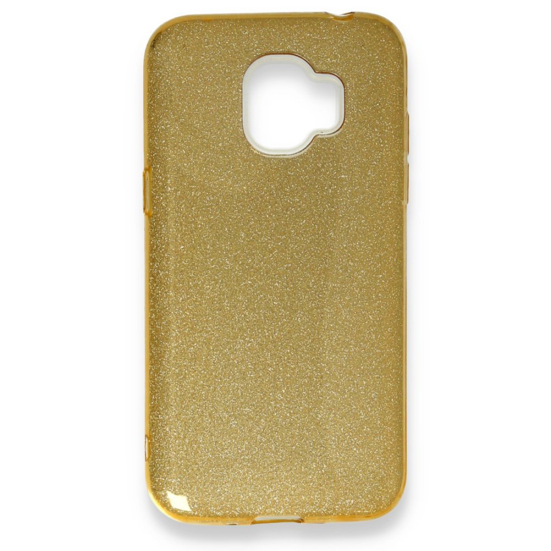  Samsung Galaxy J2 Core Kılıf Simli Katmanlı Silikon - Gold