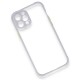  iPhone 12 Kılıf Miami Şeffaf Silikon - Lila