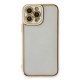  iPhone 13 Pro Max Kılıf Liva Lens Silikon - Beyaz