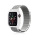  Apple Watch 38mm Hasırlı Cırtcırtlı Kasalı Kordon - Beyaz