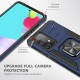  Samsung Galaxy A72 Kılıf Zegna Yüzüklü Silikon Kapak - Mavi