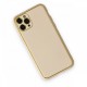  iPhone 11 Pro Kılıf Coco Deri Silikon Kapak - Gold