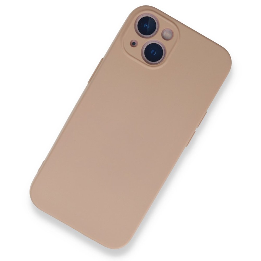  iPhone 13 Mini Kılıf Nano içi Kadife Silikon - Pudra