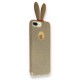  Samsung Galaxy Note 9 Kılıf Rabbit Simli Silikon - Gold
