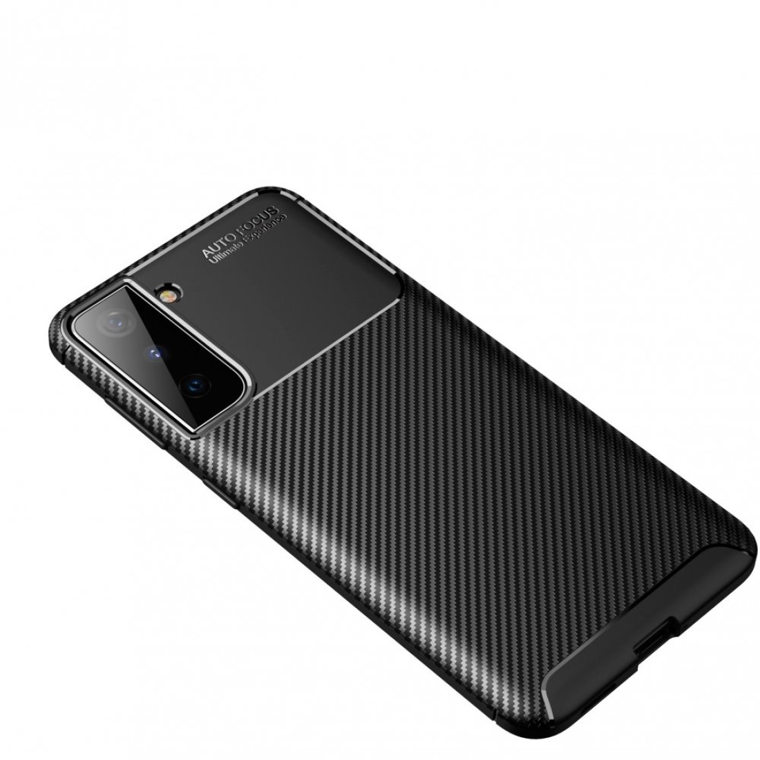  Samsung Galaxy S21 Plus Kılıf Auto Focus Karbon Kapak - Siyah