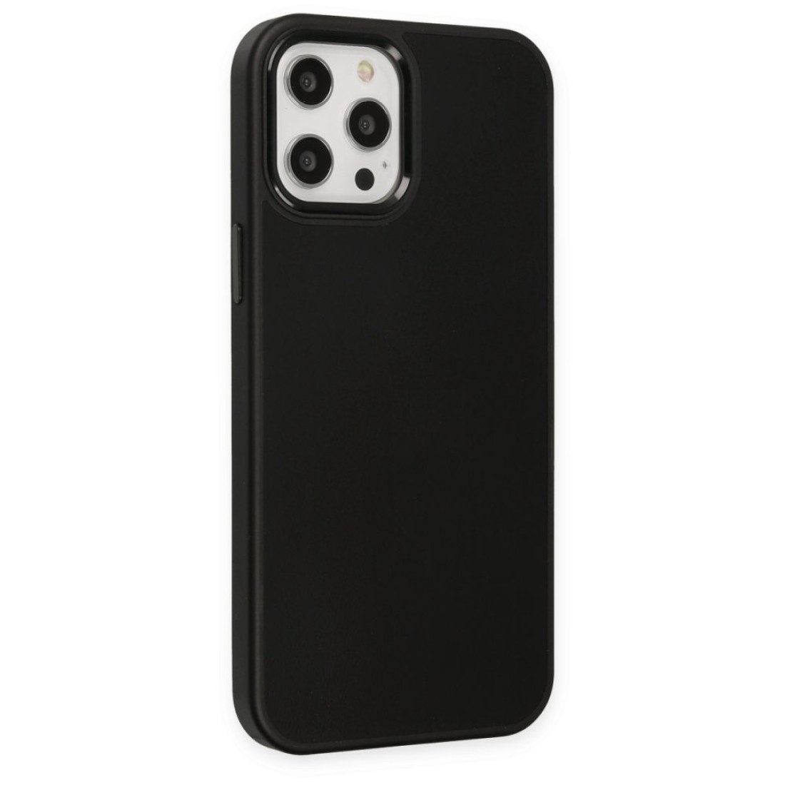 iPhone 12 Pro Kılıf Asya Deri Silikon - Siyah iPhone 12 Pro Kılıf Asya Deri Silikon - Siyah
