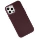 iPhone 12 Pro Kılıf Asya Deri Silikon - Mürdüm iPhone 12 Pro Kılıf Asya Deri Silikon - Mürdüm