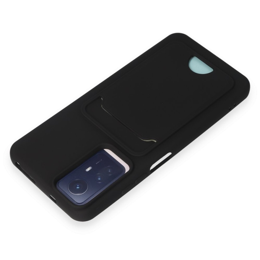 Xiaomi Redmi Note 12S Kılıf Kelvin Kartvizitli Silikon - Siyah