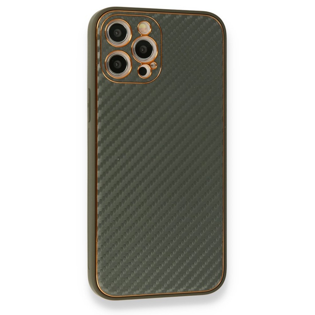 iPhone 12 Pro Kılıf Coco Karbon Silikon - Füme iPhone 12 Pro Kılıf Coco Karbon Silikon - Füme