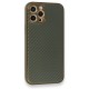 iPhone 12 Pro Kılıf Coco Karbon Silikon - Füme iPhone 12 Pro Kılıf Coco Karbon Silikon - Füme