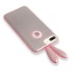  Samsung Galaxy Note 9 Kılıf Rabbit Simli Silikon - Pembe