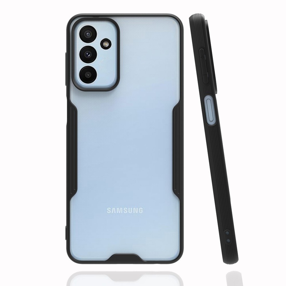  Samsung Galaxy M13 Kılıf Platin Silikon - Siyah
