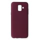  Samsung Galaxy A6 2018 Kılıf First Silikon - Mürdüm