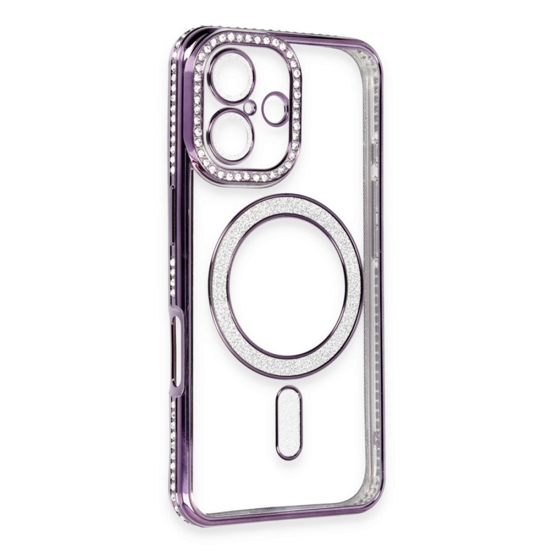 iPhone 16 Kılıf Joke Simli Magneticsafe Kılıf - Derin Mor iPhone 16 Kılıf Joke Simli Magneticsafe Kılıf - Derin Mor
