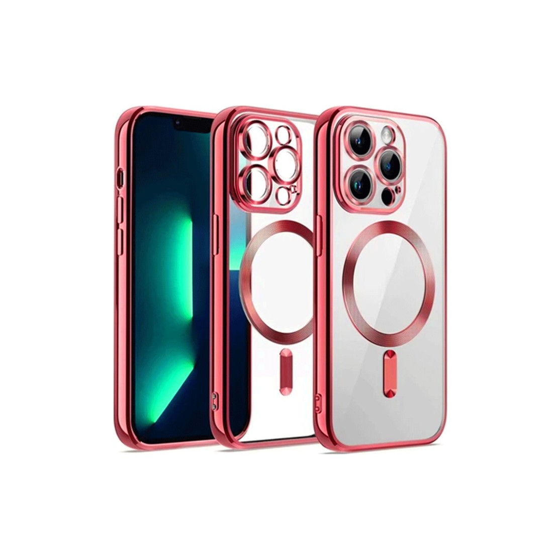  iPhone 12 Pro Kılıf Kross Magneticsafe Kapak - Kırmızı