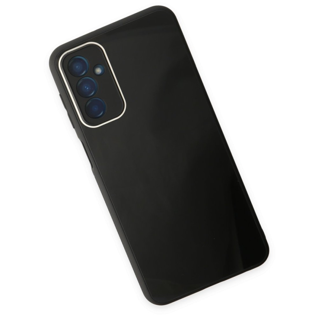  Samsung Galaxy M13 Kılıf Glass Kapak - Siyah