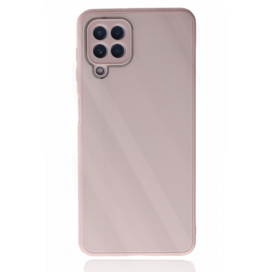  Samsung Galaxy M32 Kılıf Glass Kapak - Pembe