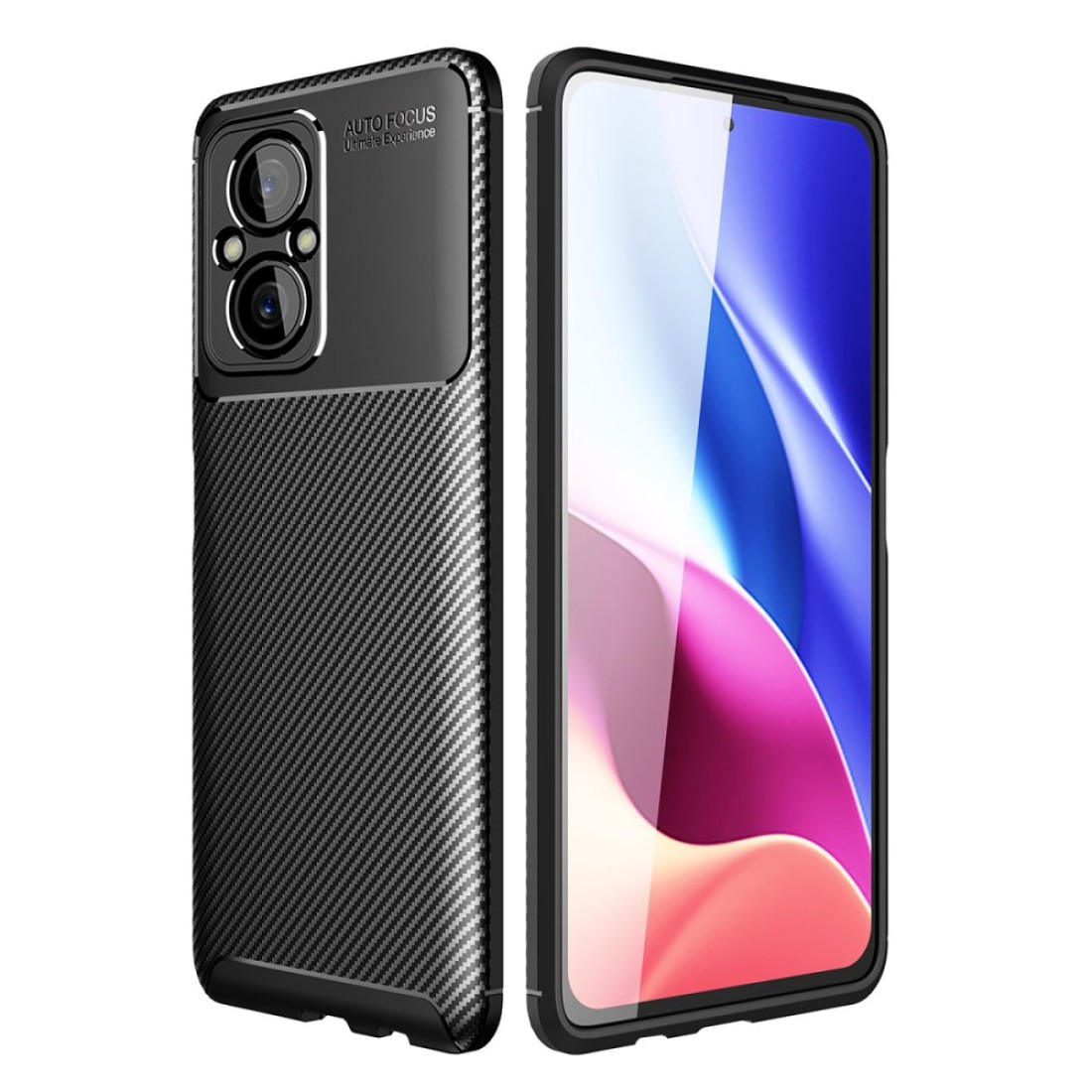  Xiaomi Poco M5 Kılıf Auto Focus Karbon Kapak - Siyah
