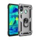  Samsung Galaxy A60 Kılıf Sofya Yüzüklü Silikon Kapak - Gümüş