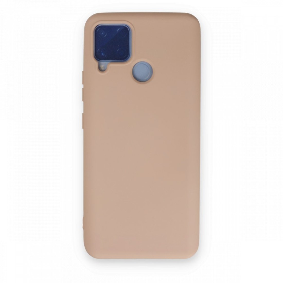  Realme C25 Kılıf Nano içi Kadife Silikon - Bej