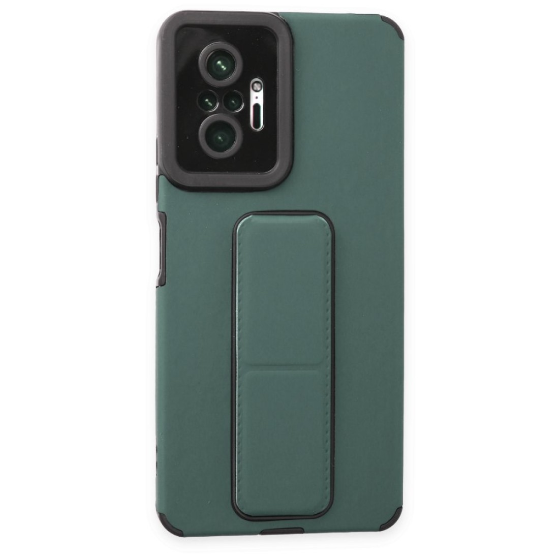  Xiaomi Redmi Note 10 Pro Kılıf Mega Standlı Silikon - Yeşil
