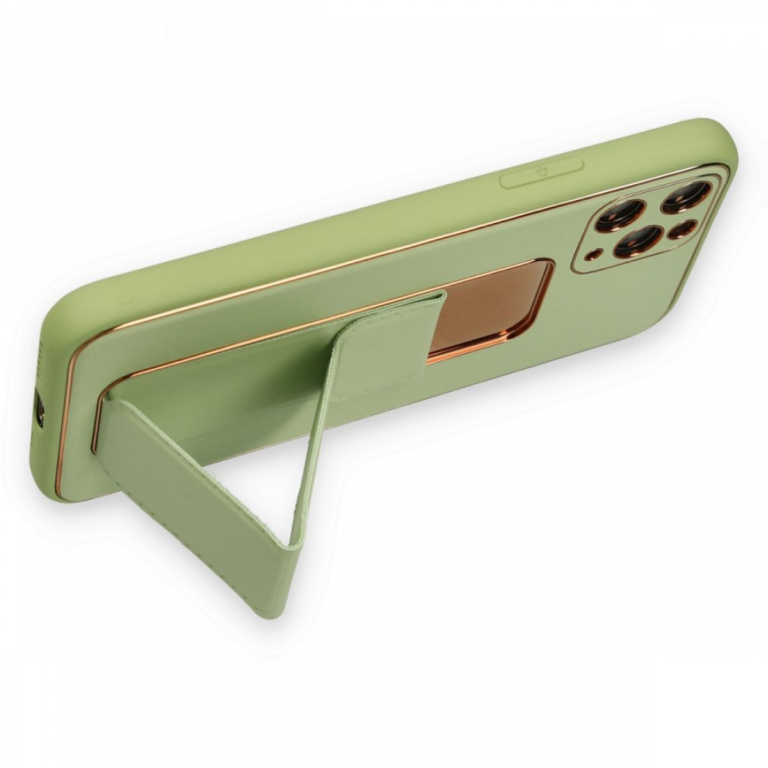  iPhone 11 Pro Kılıf Coco Deri Standlı Kapak - Su Yeşili