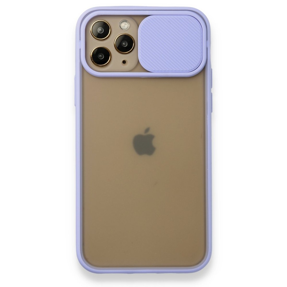  iPhone 11 Pro Kılıf Palm Buzlu Kamera Sürgülü Silikon - Lila