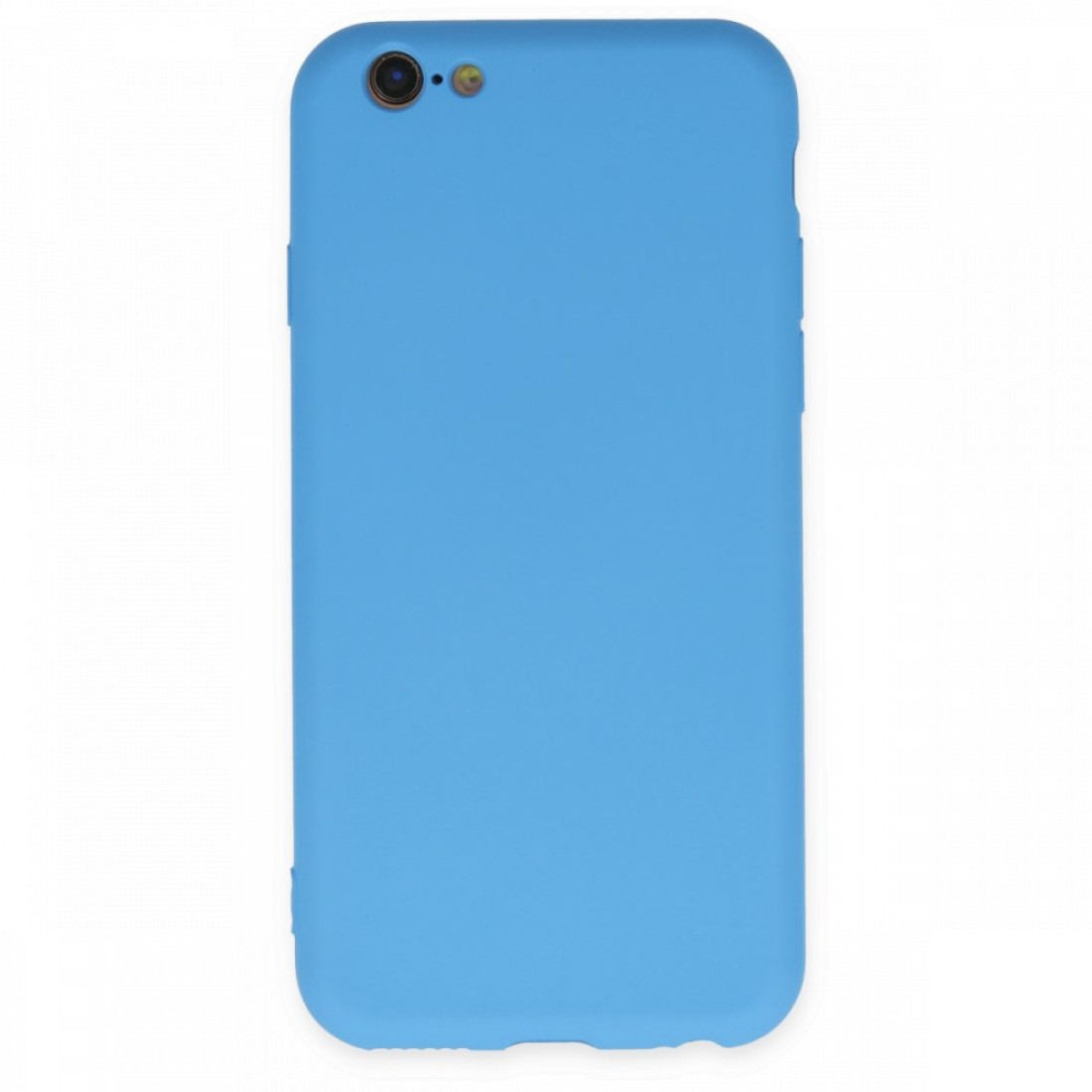 Newface iPhone 6 Plus Kılıf Nano içi Kadife Silikon - Mavi