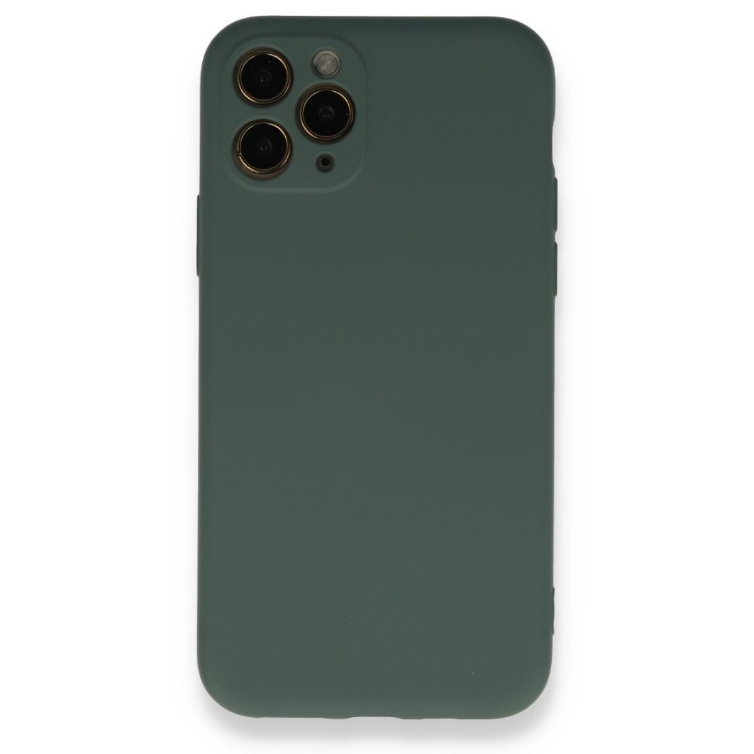  iPhone 11 Pro Kılıf Nano içi Kadife Silikon - Koyu Yeşil