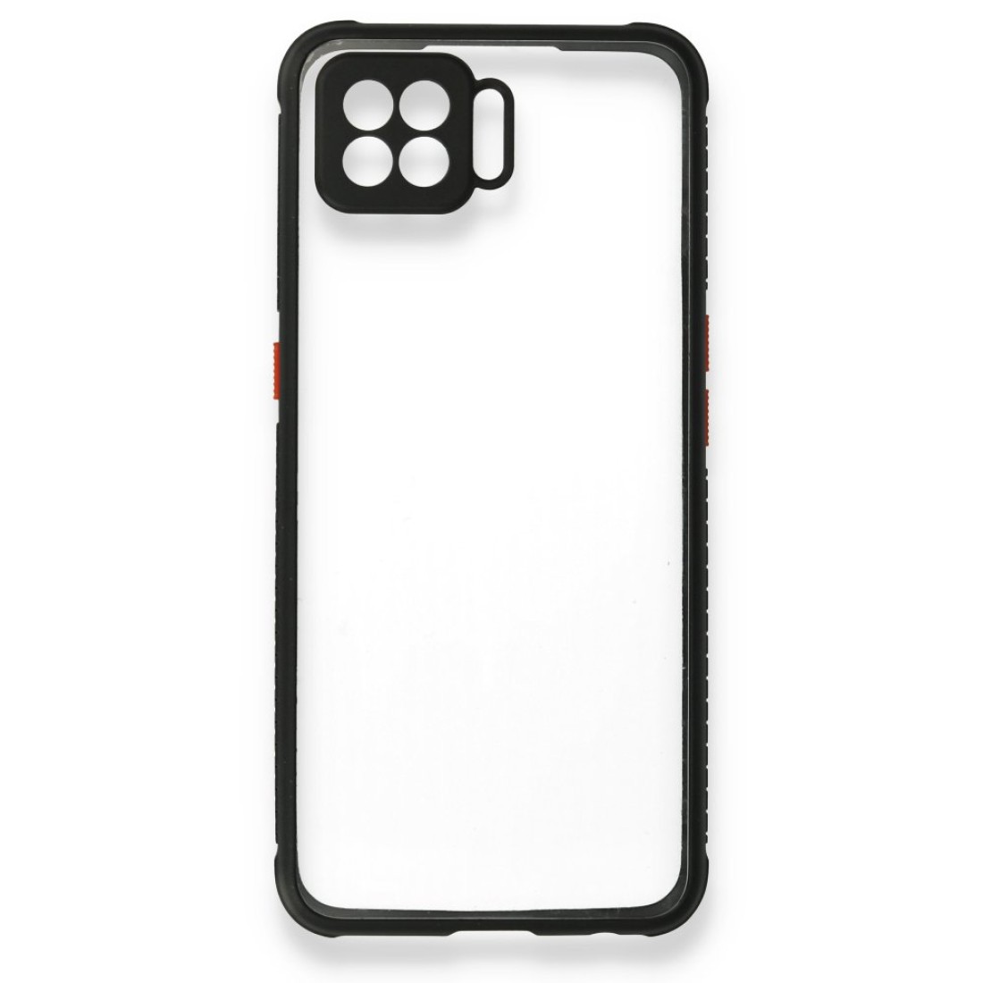  Oppo A73 Kılıf Miami Şeffaf Silikon - Siyah