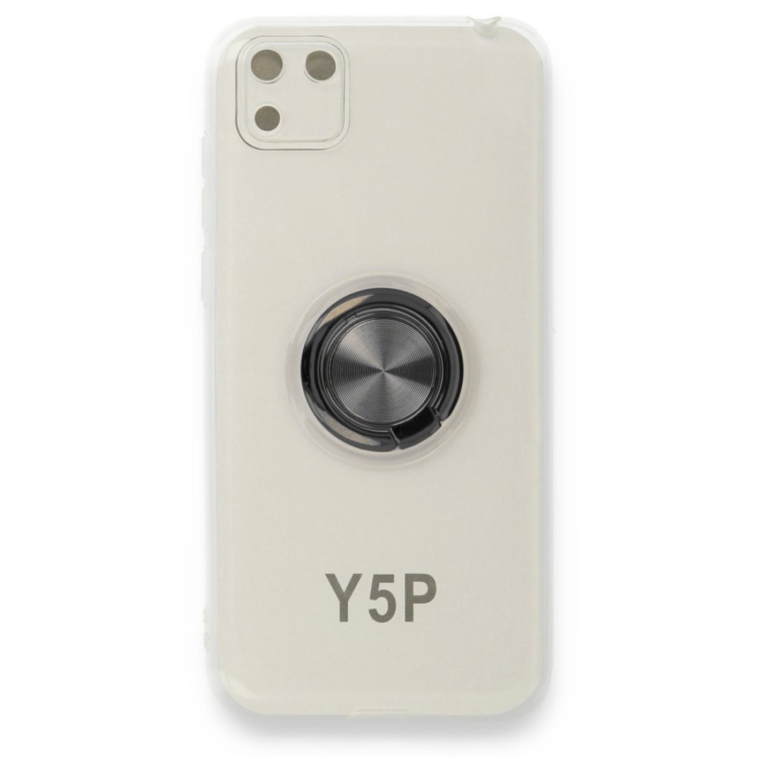  Huawei Y5P Kılıf Gros Yüzüklü Silikon - Siyah