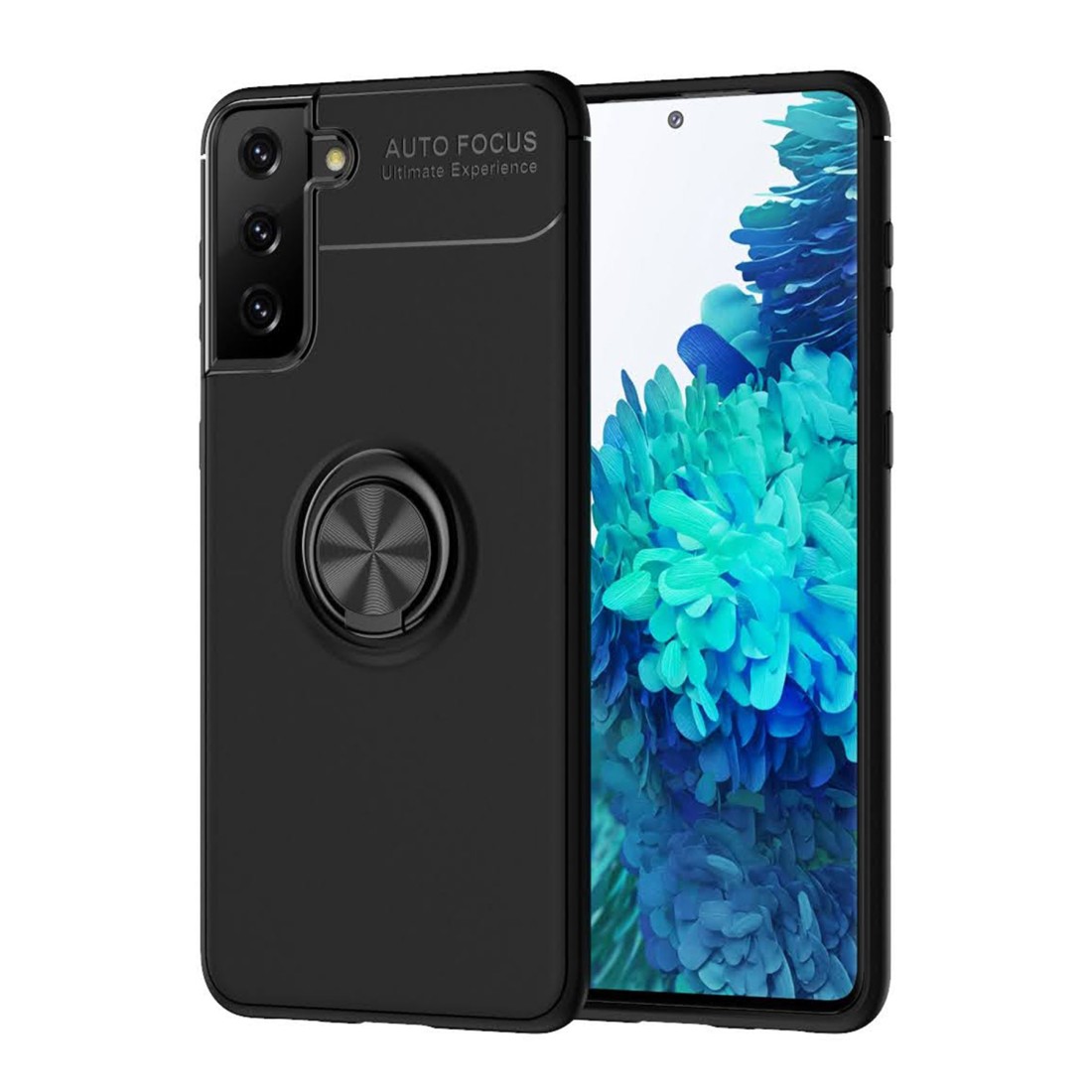 Samsung Galaxy S21 Plus Kılıf Range Yüzüklü Silikon - Siyah
