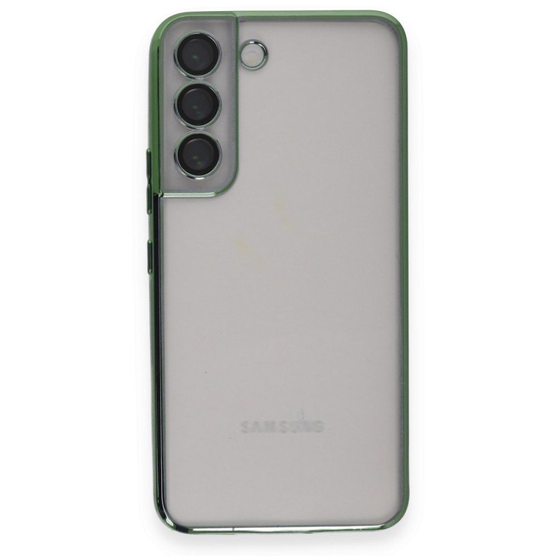  Samsung Galaxy S22 Kılıf Razer Lensli Silikon - Yeşil