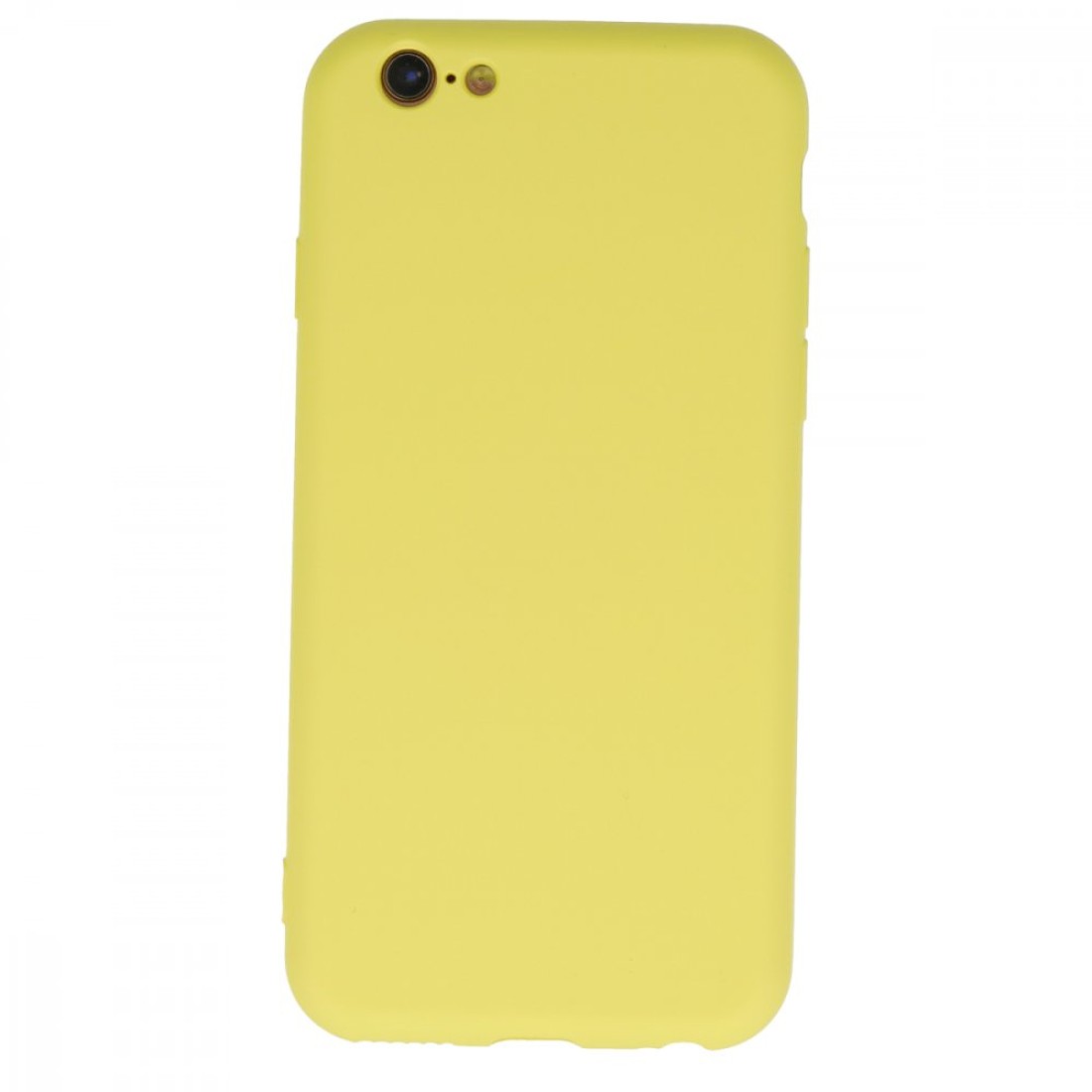 Newface iPhone 6 Plus Kılıf Nano içi Kadife Silikon - Sarı