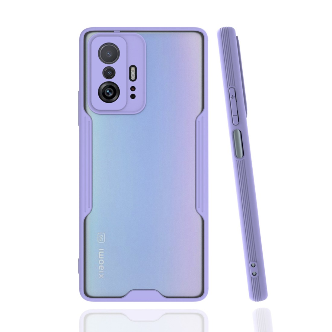  Xiaomi Mi 11T Pro Kılıf Platin Silikon - Lila