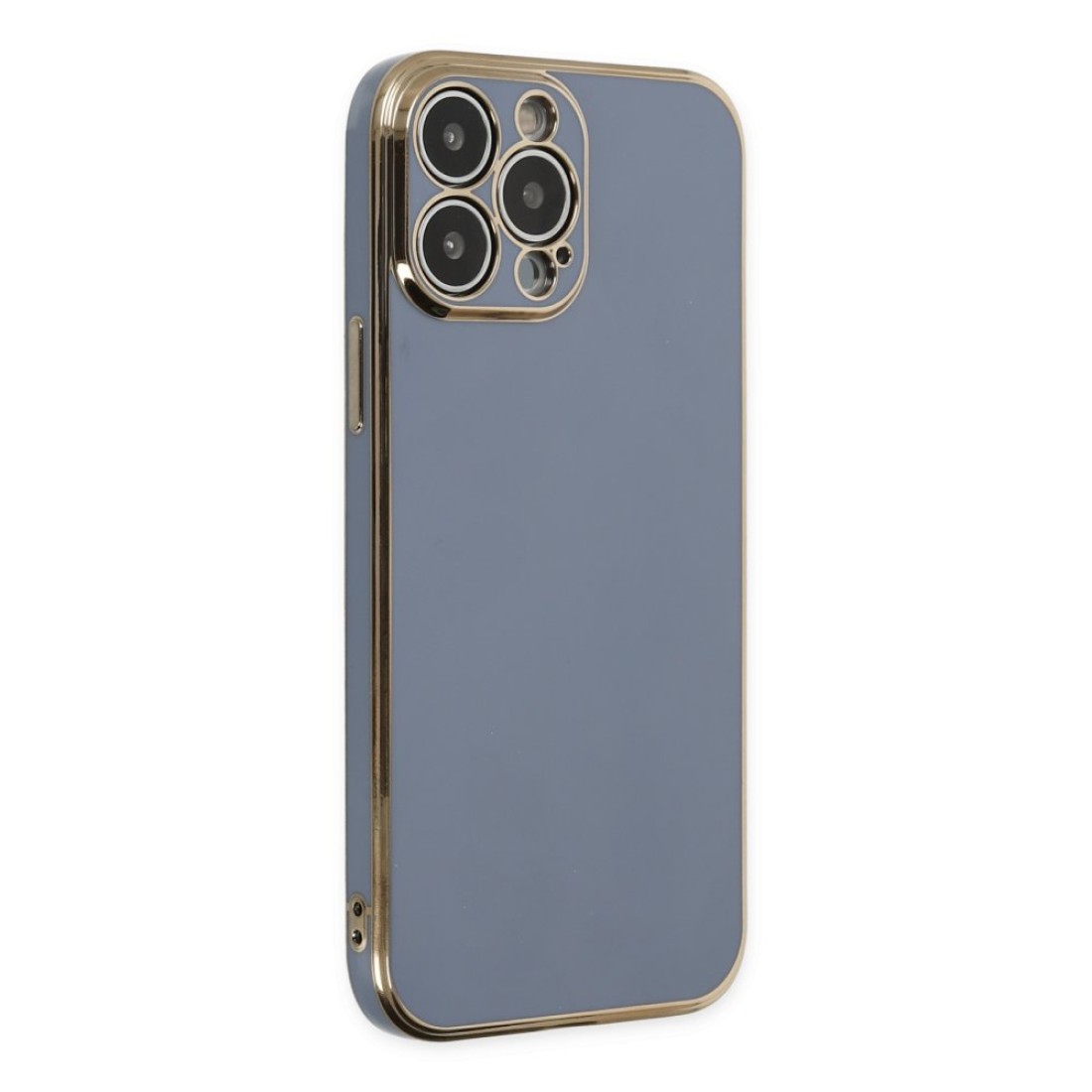  iPhone 15 Pro Max Kılıf Volet Silikon - Mavi