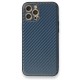 iPhone 12 Pro Kılıf Coco Karbon Silikon - Mavi iPhone 12 Pro Kılıf Coco Karbon Silikon - Mavi