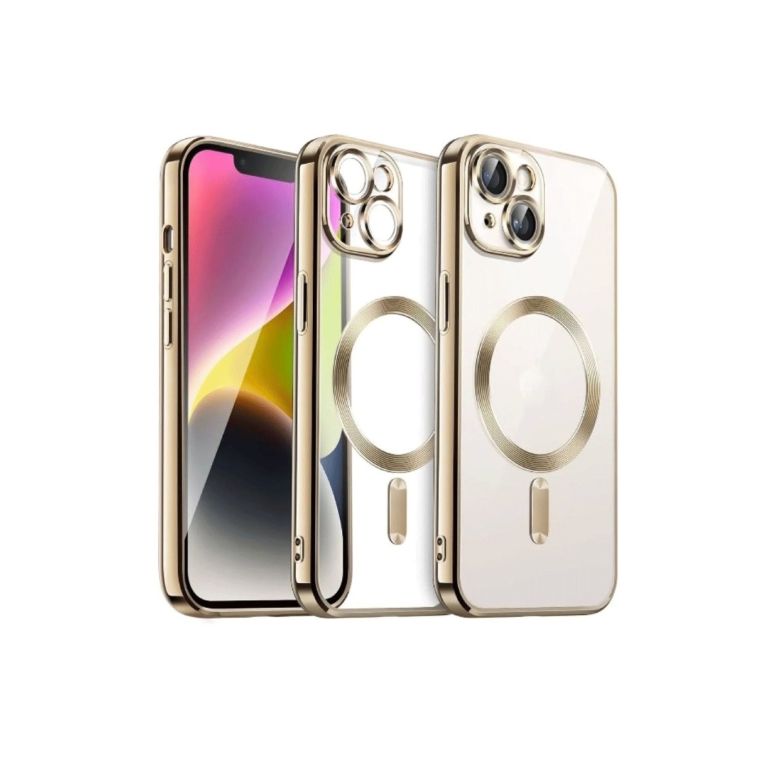  iPhone 15 Kılıf Kross Magneticsafe Kapak - Gold