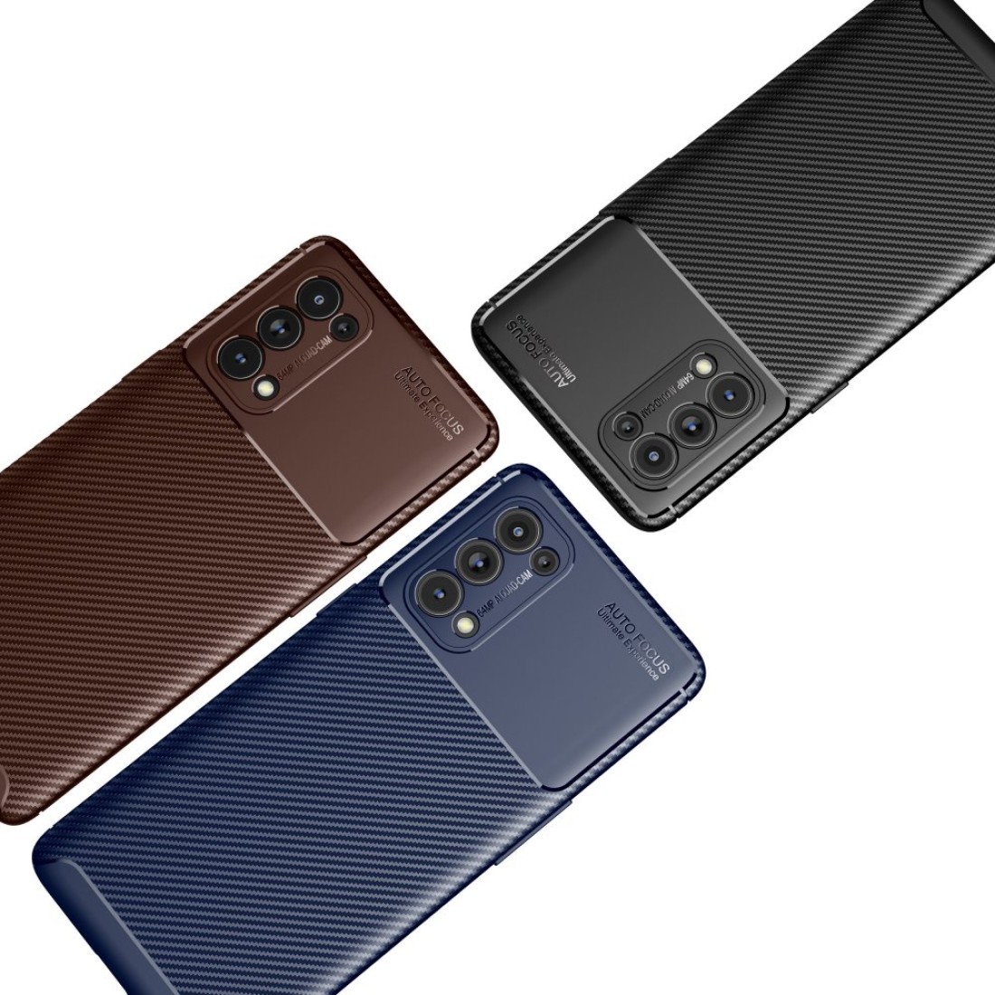 Oppo Reno 5 Pro Kılıf Auto Focus Karbon Kapak - Siyah