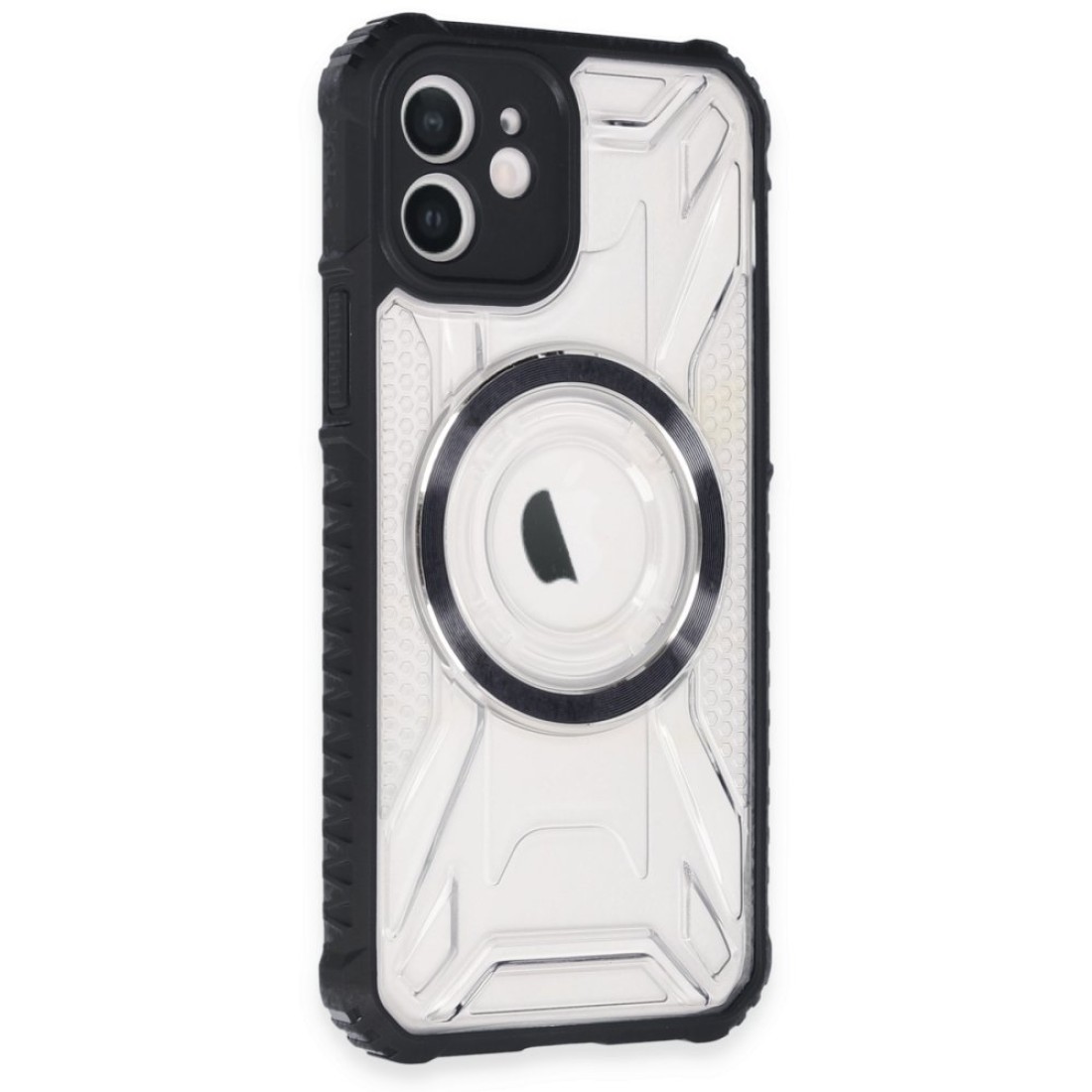  iPhone 12 Kılıf Prag Magneticsafe Kapak - Siyah