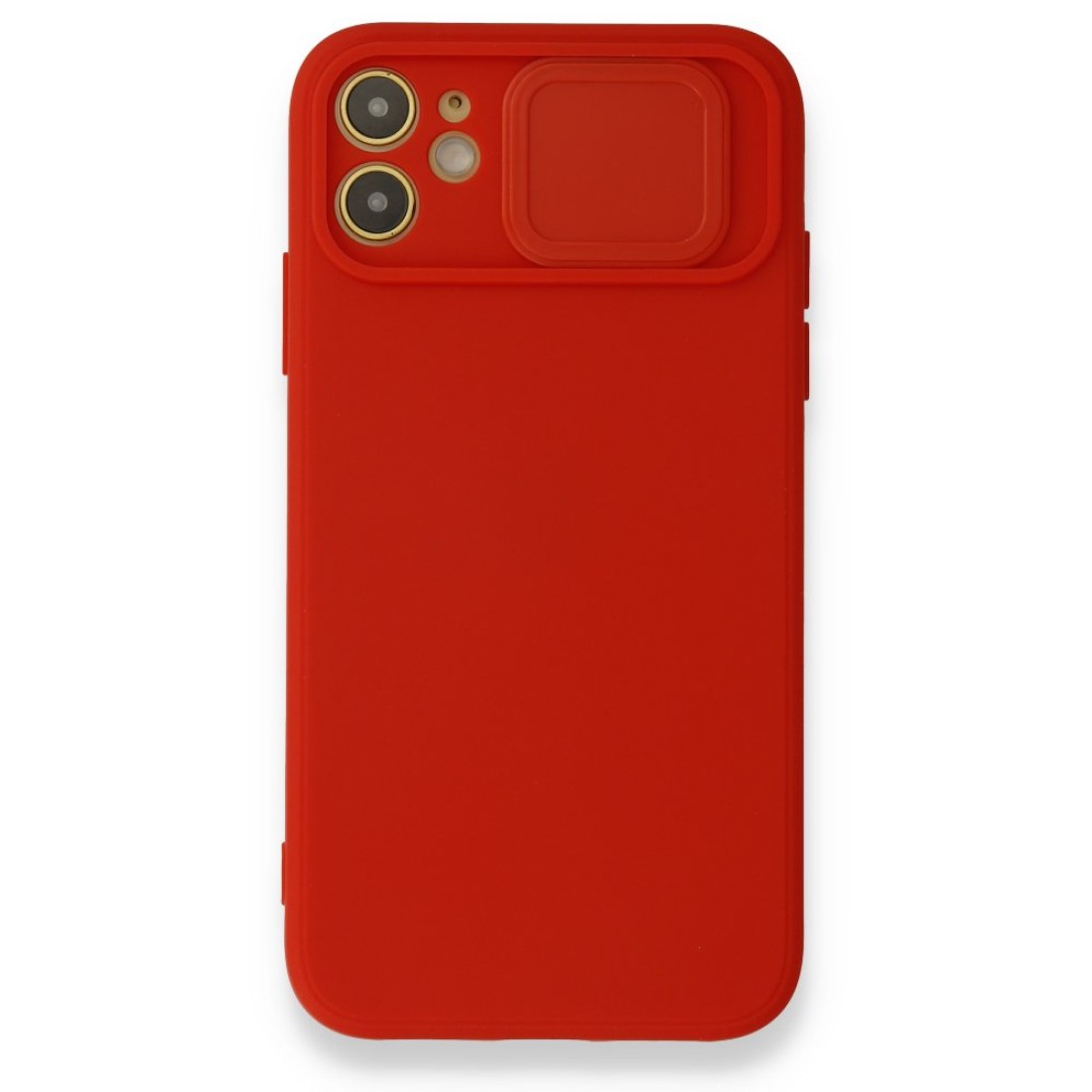  iPhone 12 Mini Kılıf Color Lens Silikon - Kırmızı