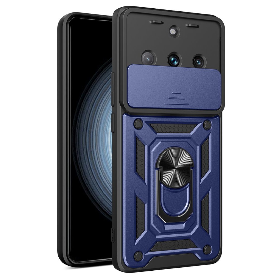  Realme 11 Pro Kılıf Pars Lens Yüzüklü Silikon - Lacivert